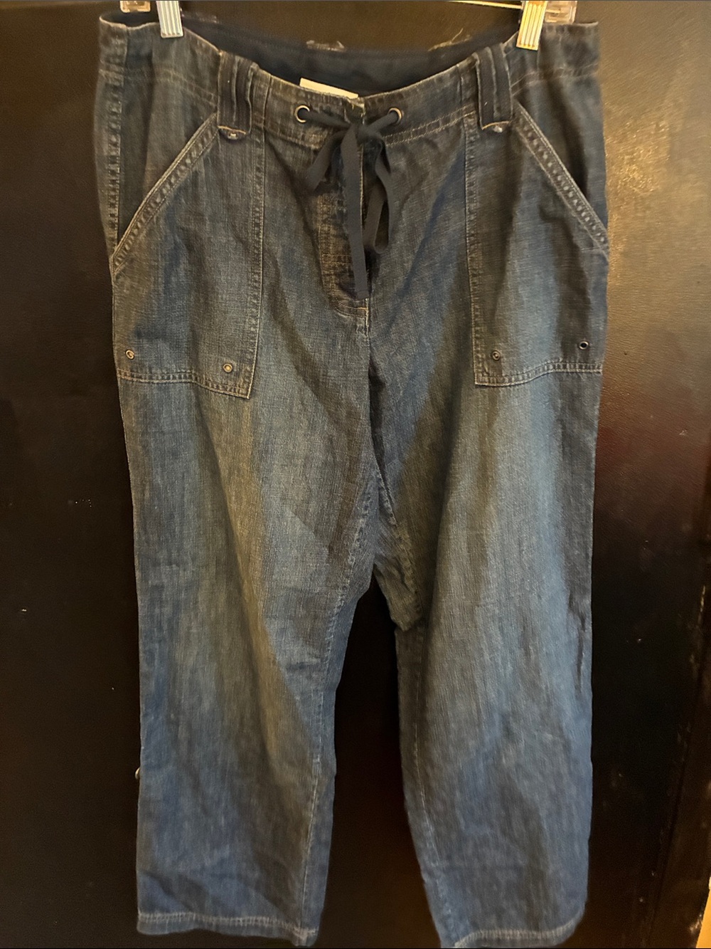 Liz Claiborne Y2K  Blue Denim Drawstring Jeans Cotton